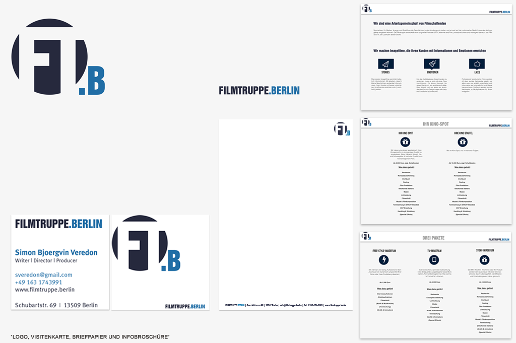 FT.B ° Coporate Design für die Filmtruppe.Berlin